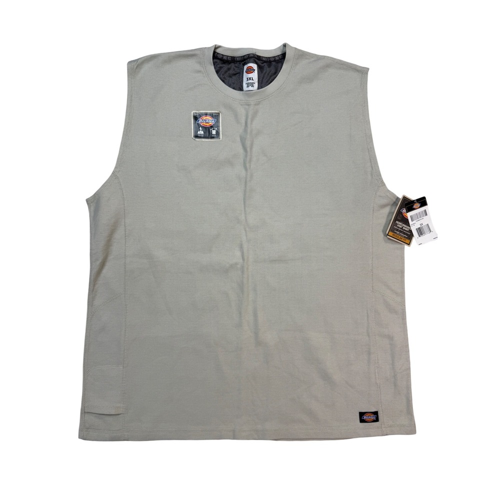 Dickies Performance Knit Sleeveless Shirt Mens 3XL Grey New Wicking Media Pocket